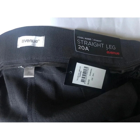 Avenue Cool Hand Straight Leg Trouser Womens Size 20A Charcoal NWT! - Picture 4 of 8